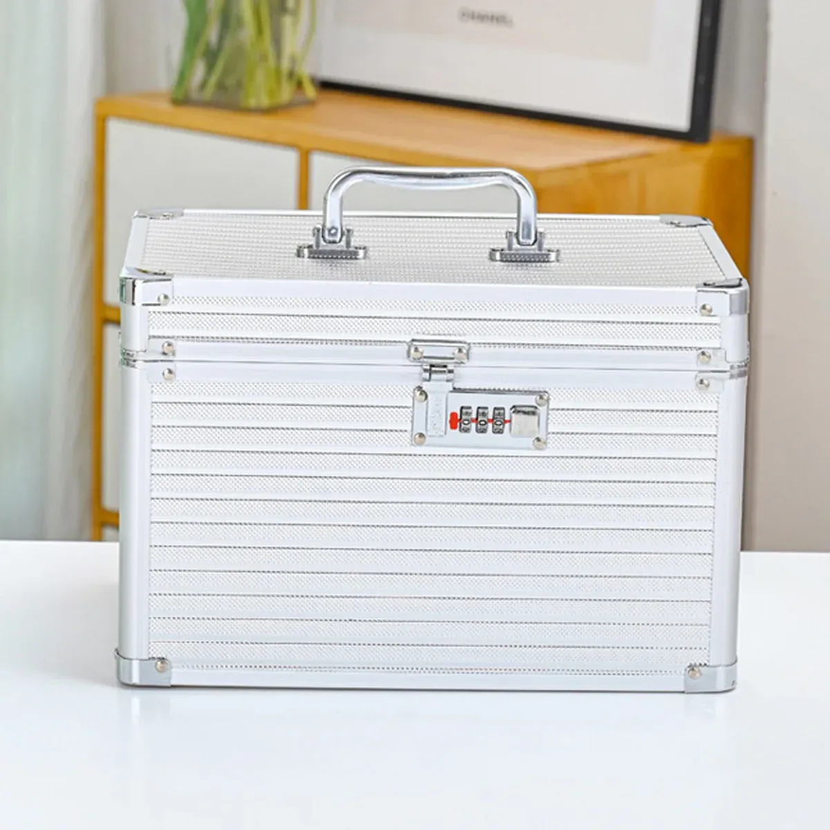 Aluminium Alloy Cosmetic Case Portable Handheld Storage Box Multifunctional — image 6