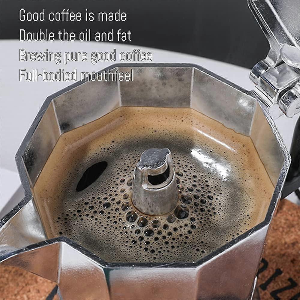 Italian Moka Pot Coffee Maker 6 Cup Classic Espresso Stovetop Coffee Maker — image 5