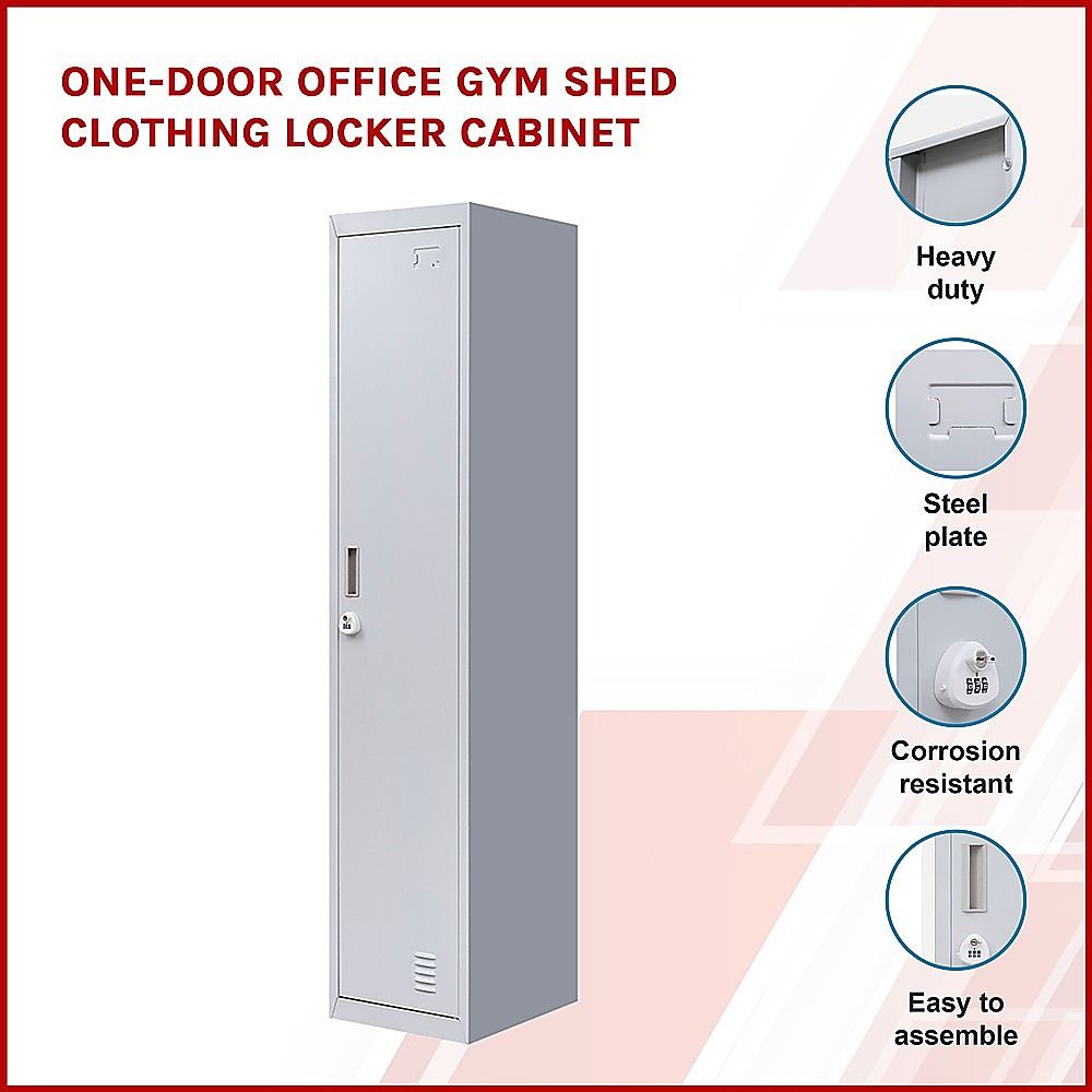 One-Door Office Gym Shed Clothing Locker Cabinet — image 4