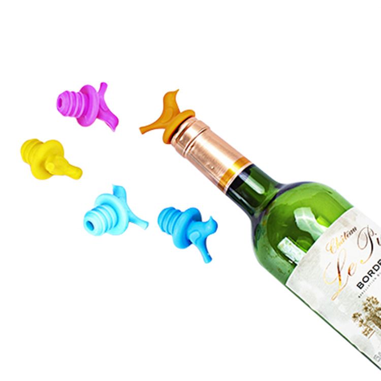 8pc Little Bird Wine Bottle Stopper, Silicone Stoppers, Reusable, Leak Proof, Cute, Fun, Decorative, Multipack โ image 4