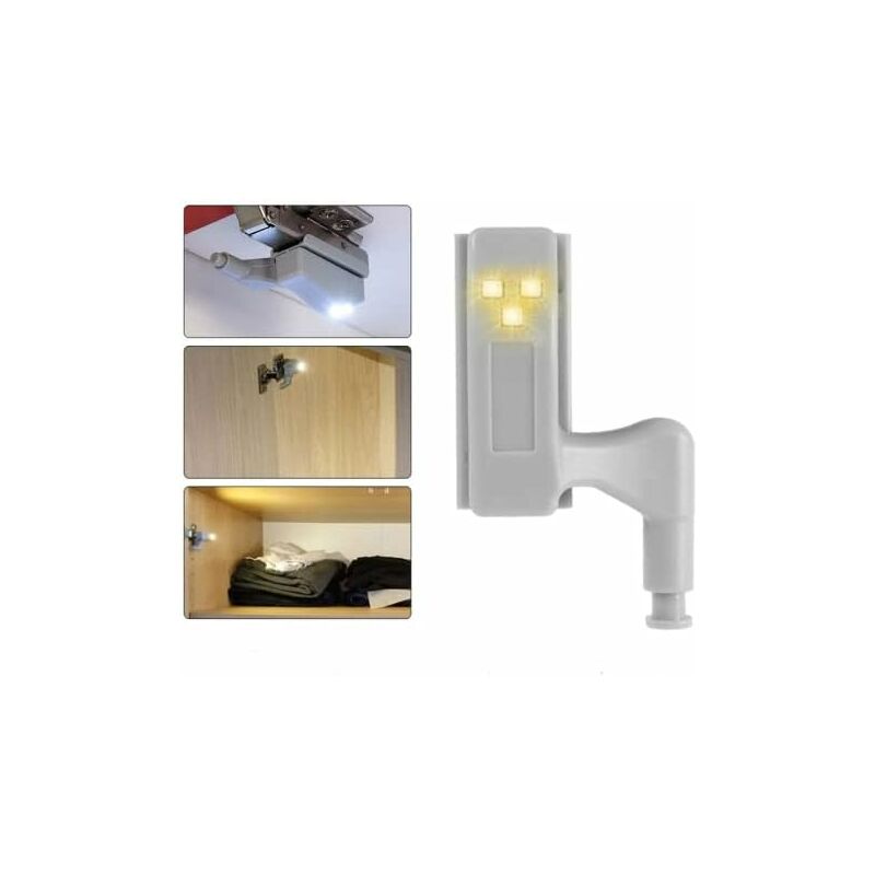 10 pcs LED Hinge Sensor Light For Cupboard Wardrobe Kitchen Night Lamp Wardrobe Cabinet Night Light — image 4
