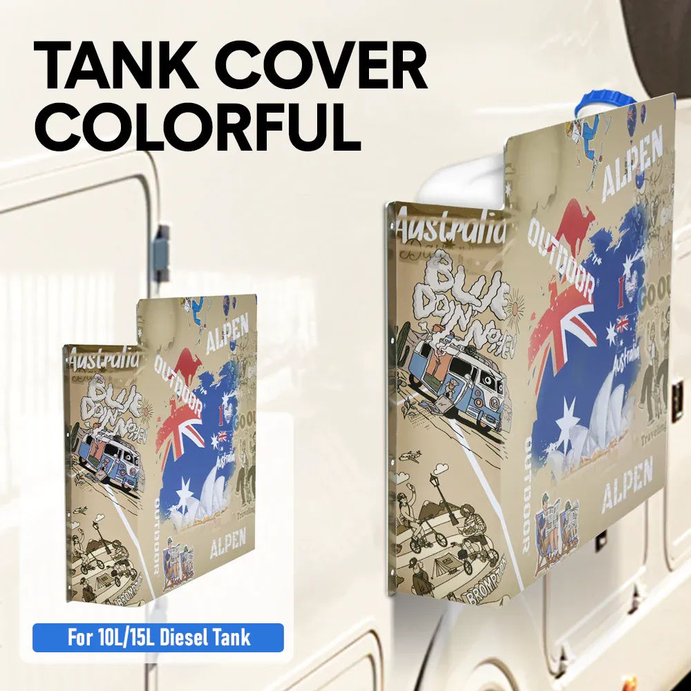 Alpen Outdoor Diesel Tank Cover Silver Gas Tank Bracket 2mm Thick Aluminium Tank Mounting Holder Fit for 10L/15L Tank for Caravan Trailer Toolbox Left Right AU โ image 2