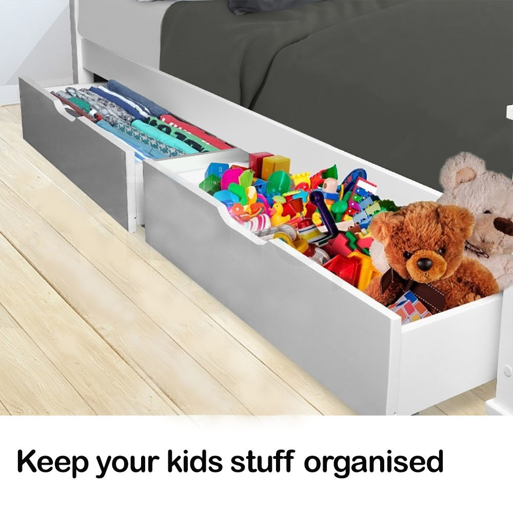 Kingston Slumber Trundle Under Bed Storage Drawers, 2 Pieces, White — image 5