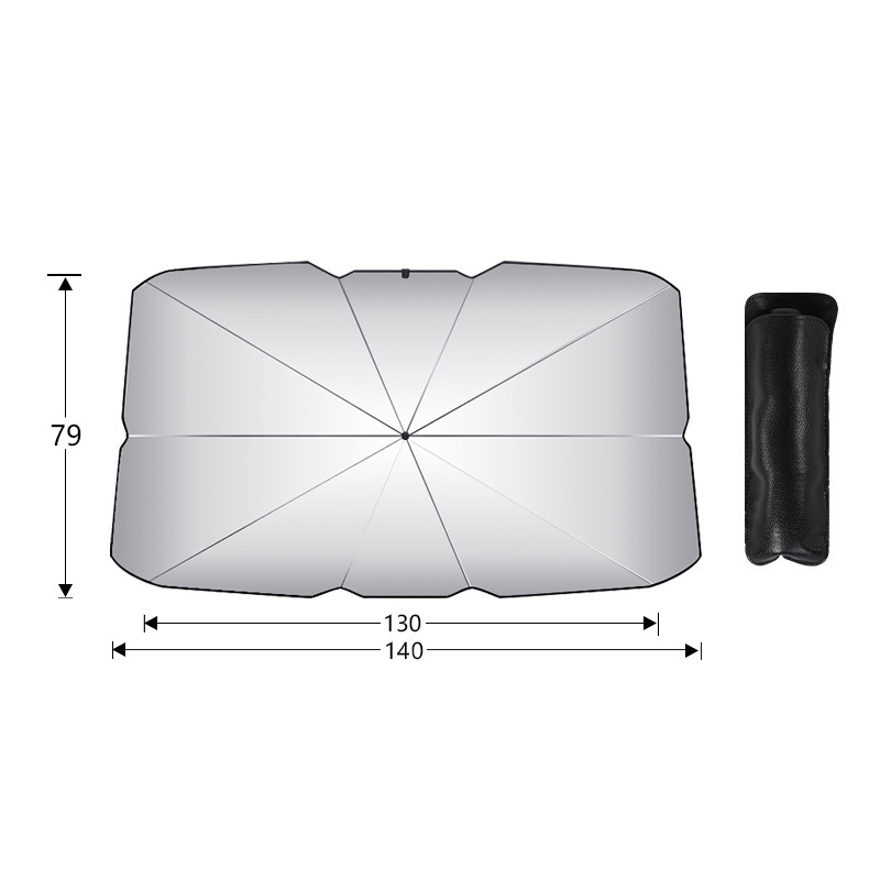 Large size Foldable Car Windshield Sun Shade Umbrella - Ultimate UV & Heat Blocker for Interior Protection