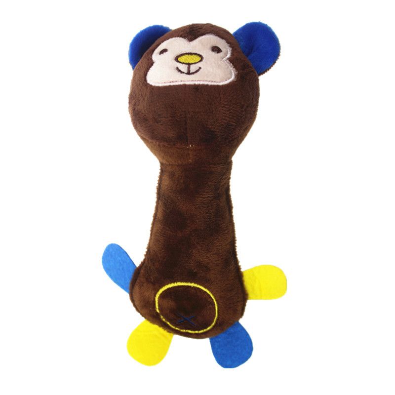 Dog Squeezing Toy Monkey Pig shaped Dog Squeezing Toy Plush Doll Multi purpose Pet Product Monkey Pet Voice Grinding Teeth