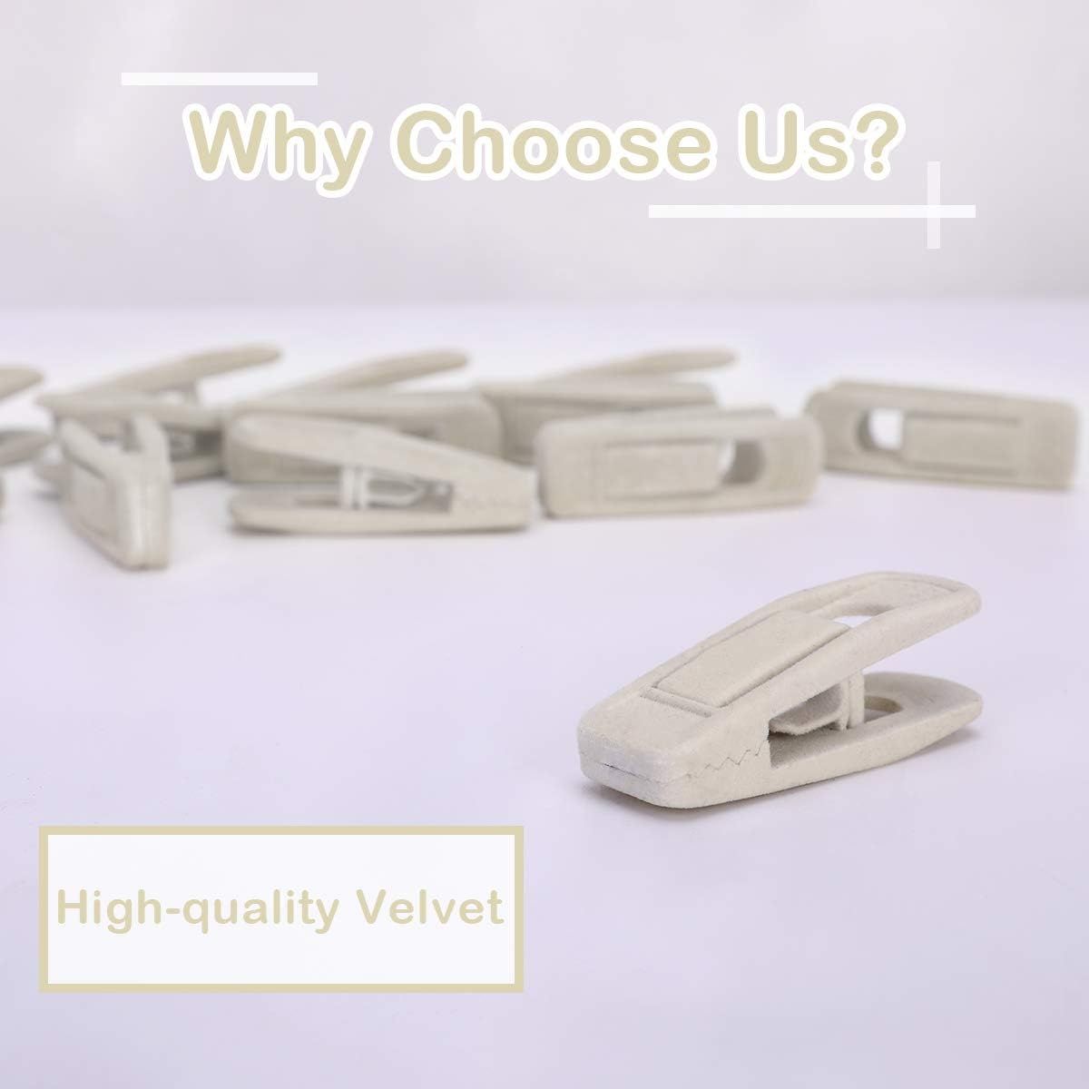 Velvet Hangers - Strong Finger Clips for Thin Pants (20pc, Beige) โ image 5