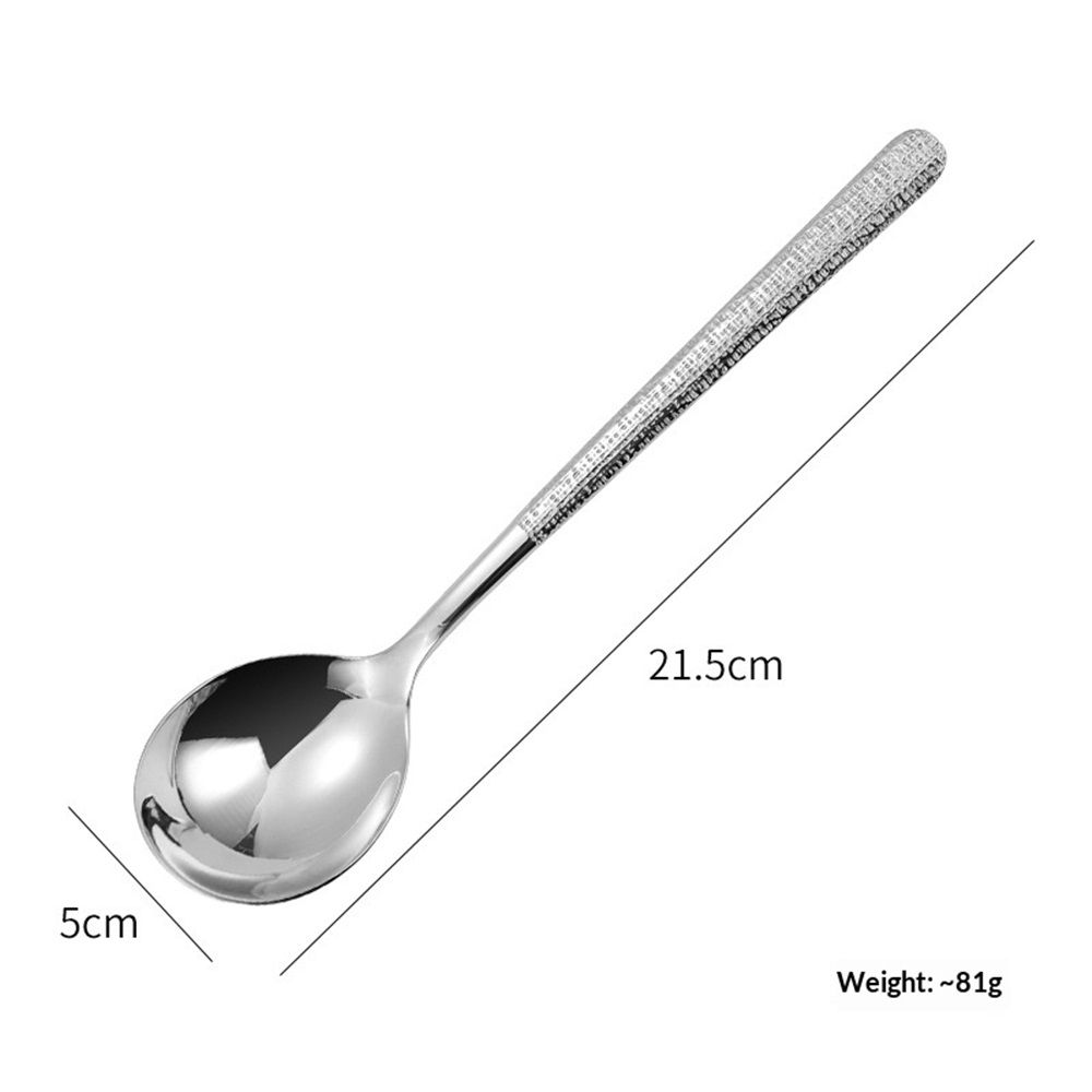 2 pack Stainless Steel Soup Ladle Spoon One Piece Design Restaurant Kitchen Cooking Flatware for Serving Soup Tone โ image 4