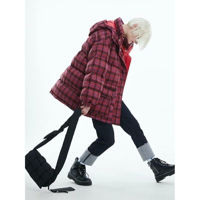 Women Puffer Woven Bag Padded Designer Crossbody Bags Woven Purse Down Shoulder Bags light weight With mother and child bag — image 2