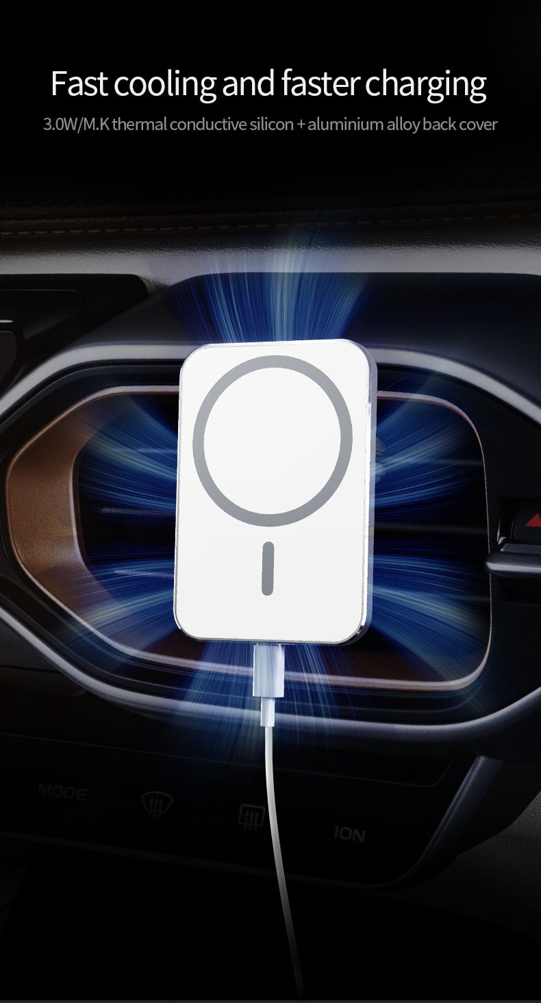 Magnetic Wireless Charger Car Air Vent Phone Holder Fast Charging Station,360°Adjustable Magnetic Air Vent Mount Compatibl — image 5