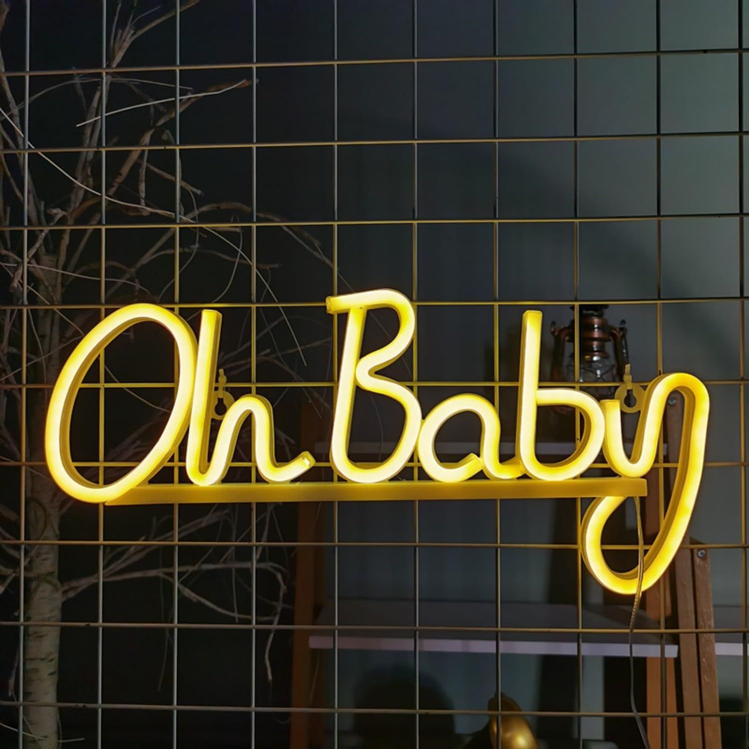 Neon Light Oh Baby Warm White Neon Sign for Wall Decor Neon Lights Sign Oh Baby Word LED Neon for Nursery Bedroom Game — image 5