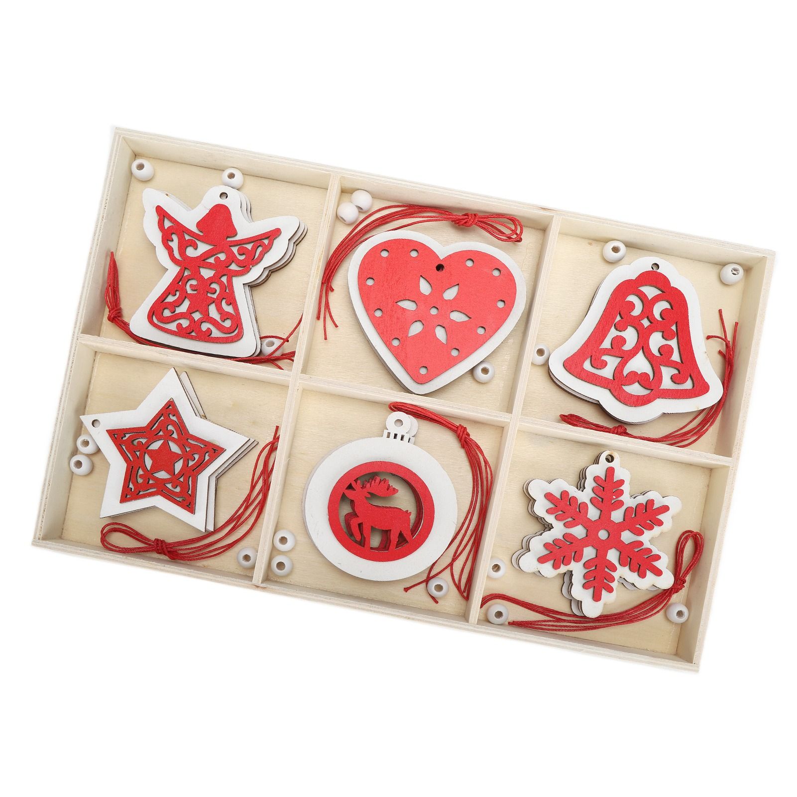 Wooden Hanging Ornaments DIY Christmas Tree Decorative Pendants Decoration AccessoriesJM02034 — image 4