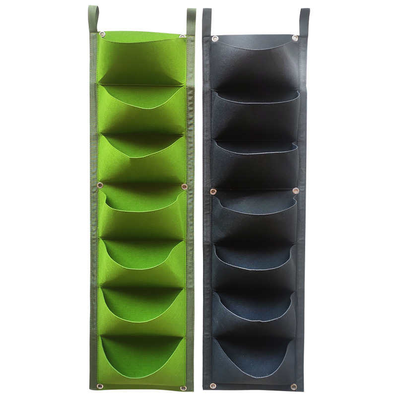 28x100cm Black and Green Vertical Garden Planter Bags Set of 2 - Plant Grow Bags for Vegetable Garden Plant Tower — image 3