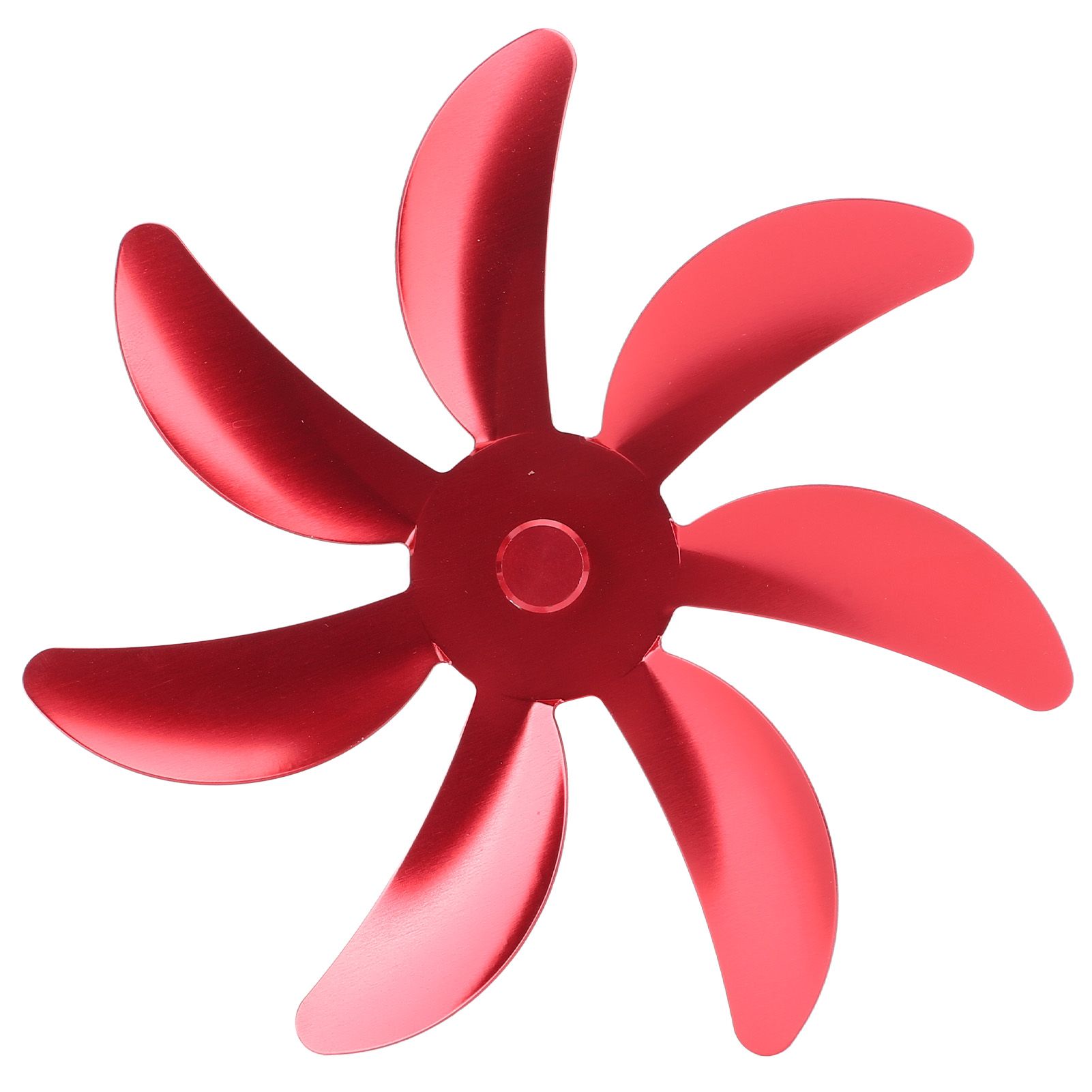 Stove Fan Aluminum Alloy Blade 7 Blades Easy Installation Universal Fireplace Fan Blade Replacement for Fireplace Fan Red — image 4