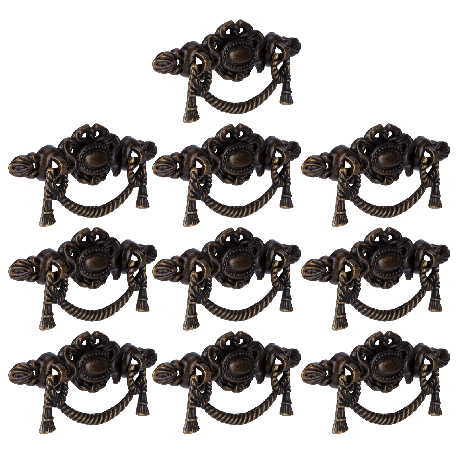 10 Sets Kitchen Drawer Cabinet Door Handle Furniture Knobs Hardware Cupboard Antique Pull Handles — image 4