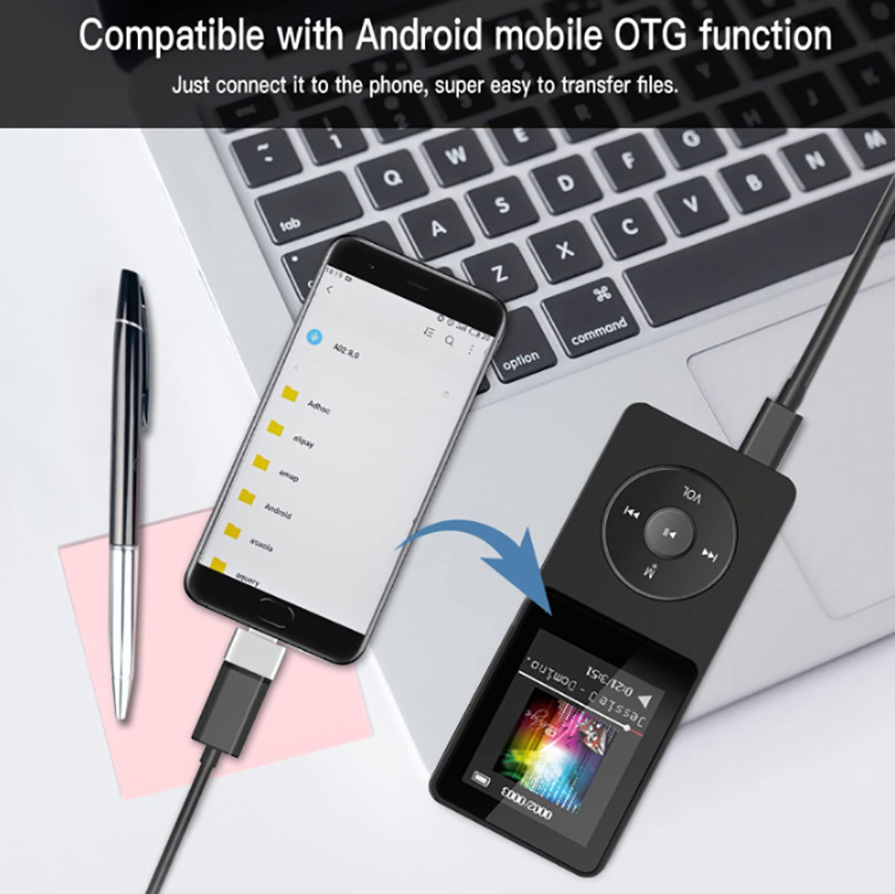 Portable Digital Music Player - Bluetooth 5.4, Hi-Fi Lossless Sound, 8GB Built-in & Expandable Storage(black 8GB) โ image 3