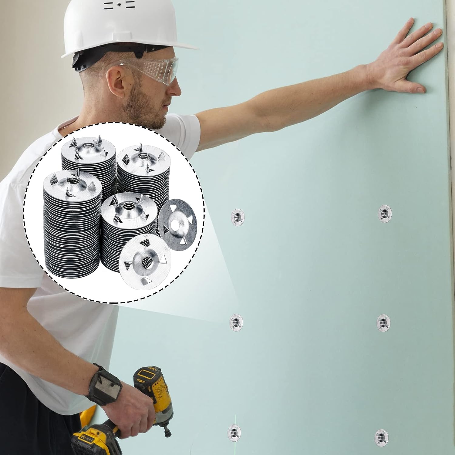 600Pcs Foam Board Fasteners - 1-1/8 Inch Metal Washers for Fixing Installation — image 5