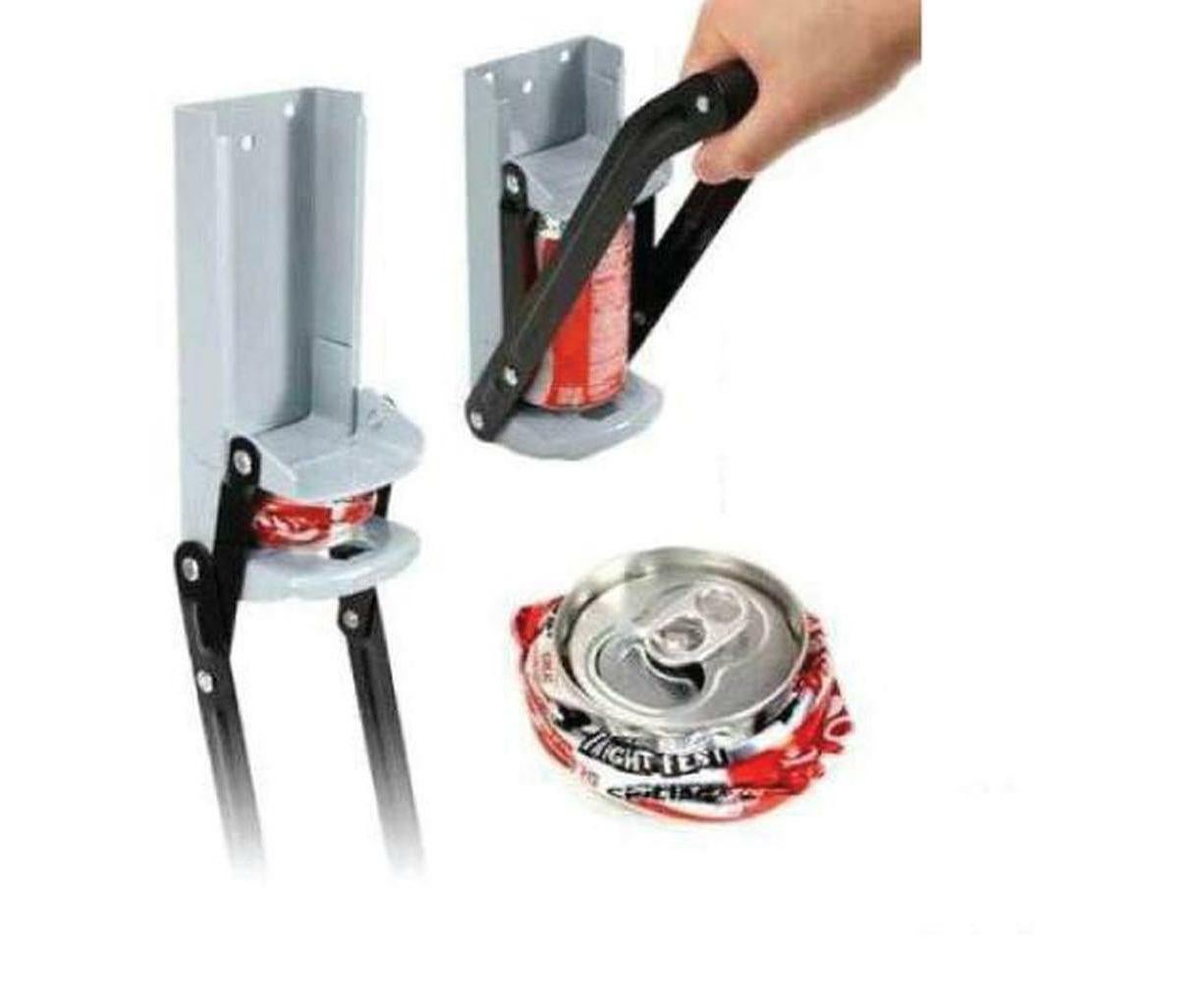 Aluminium Can Crusher - 16oz Beer Soda Smasher - Wall Mount Included Bottle Opener 2 Can Crushers โ image 2