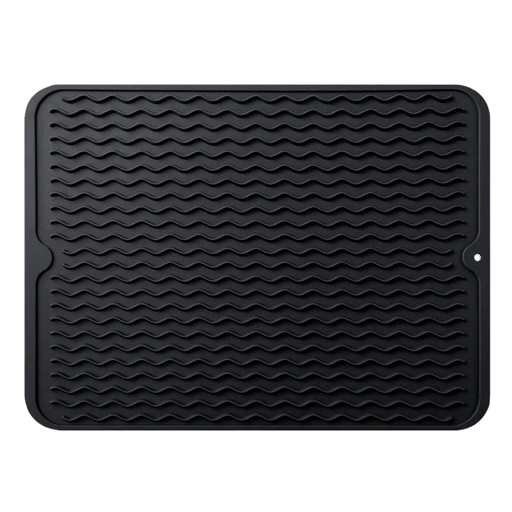 Silicone Drying Mat Silicone Heat Resistant Draining Mat 40 x 30 cm Non Slip Dish Drying Mat Kitchen Pot Coasters Place Mats
