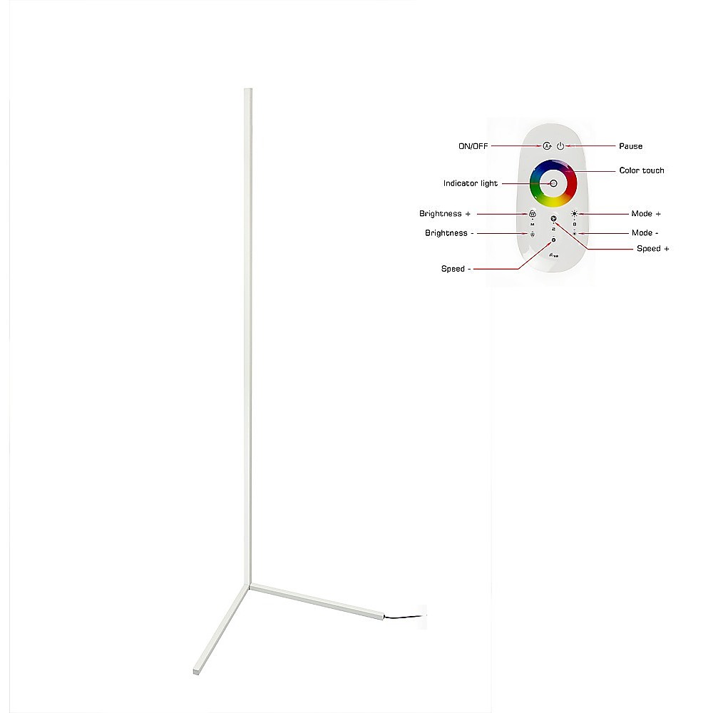 Modern - Colour RGB - Minimalist LED Corner Floor Lamp - White - Mood Lighting — image 6