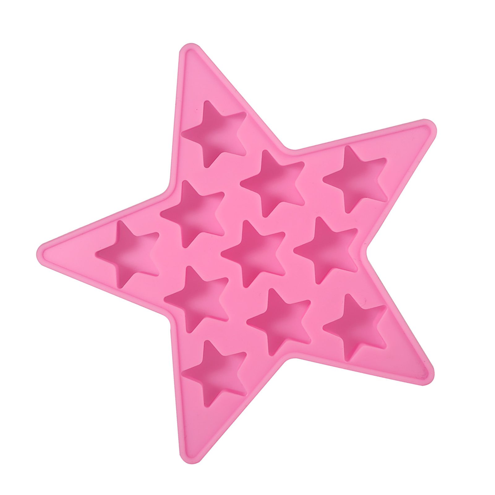 Five Star Shaped Cool Silicone Ice Cube Tray Freeze Mold Maker Tools for Club Bar Party (Pink) — image 4