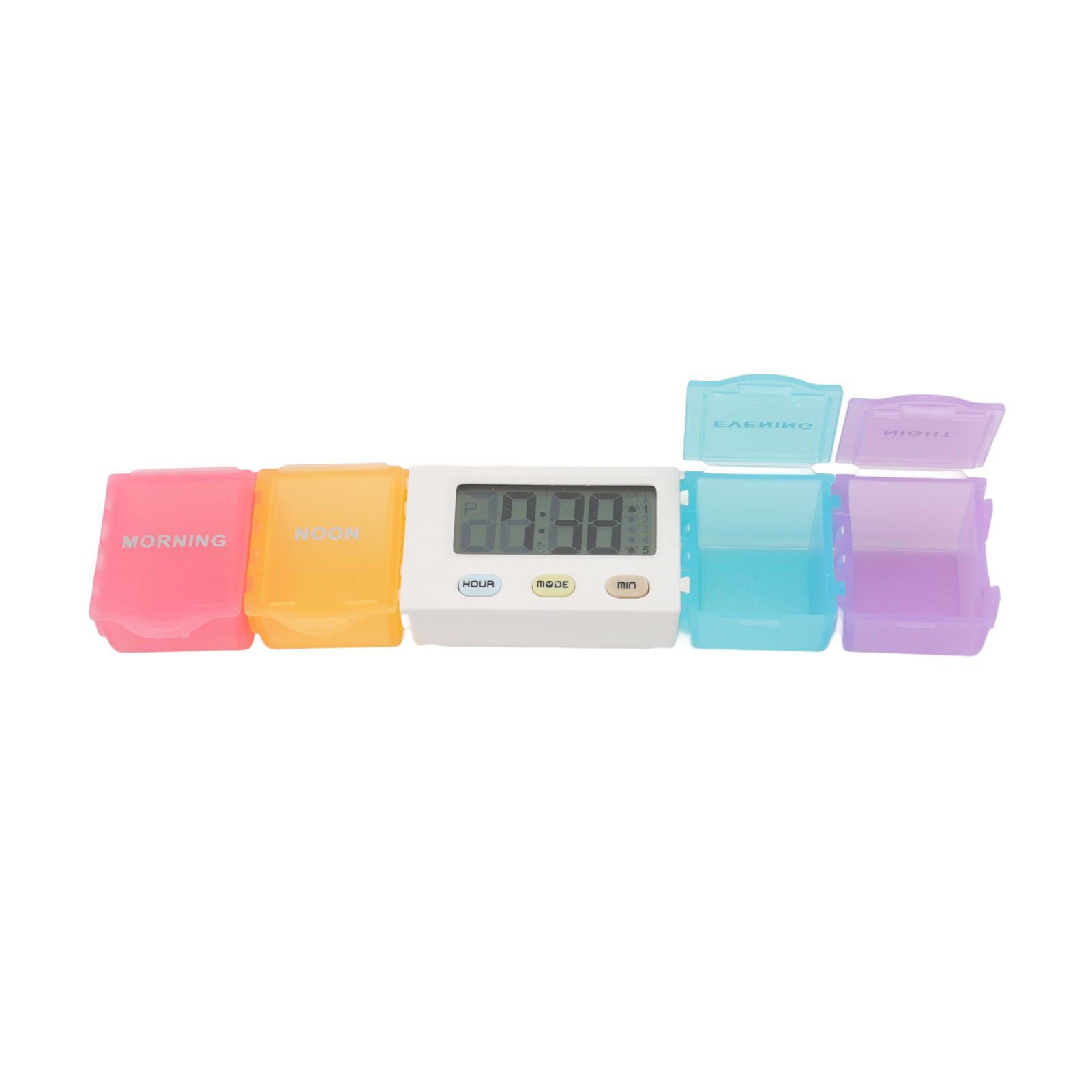 Electronic Medicine Box Detachable Washable Large Capacity Portable Tablet Case with Timer Reminder for Travel 4 Grids โ image 4