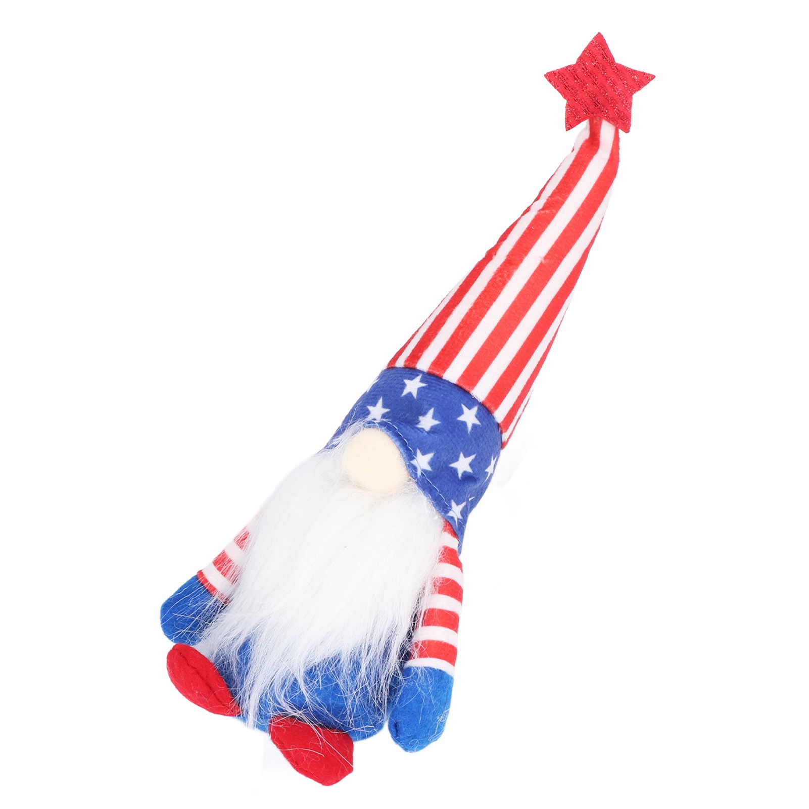 Independence Day Gnome Cute Handcrafted Beautiful Meaning Gnome Plush Decoration for Office Living Room Vertical Stripes โ image 4