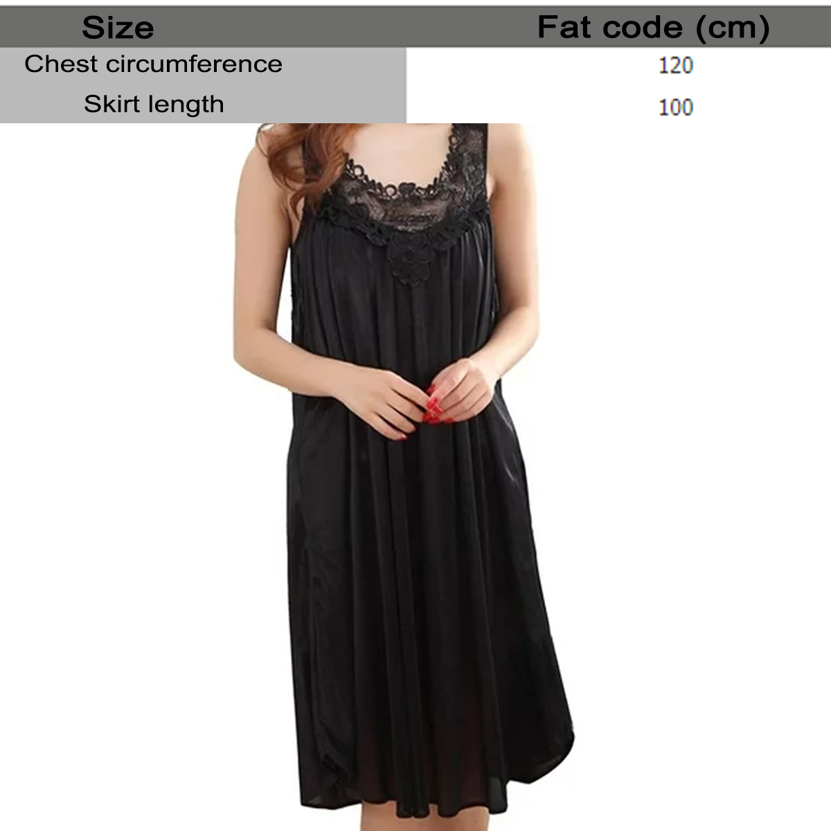Women's Summer Lace Patchwork Pajamas Nightgown Sleepwear — image 5
