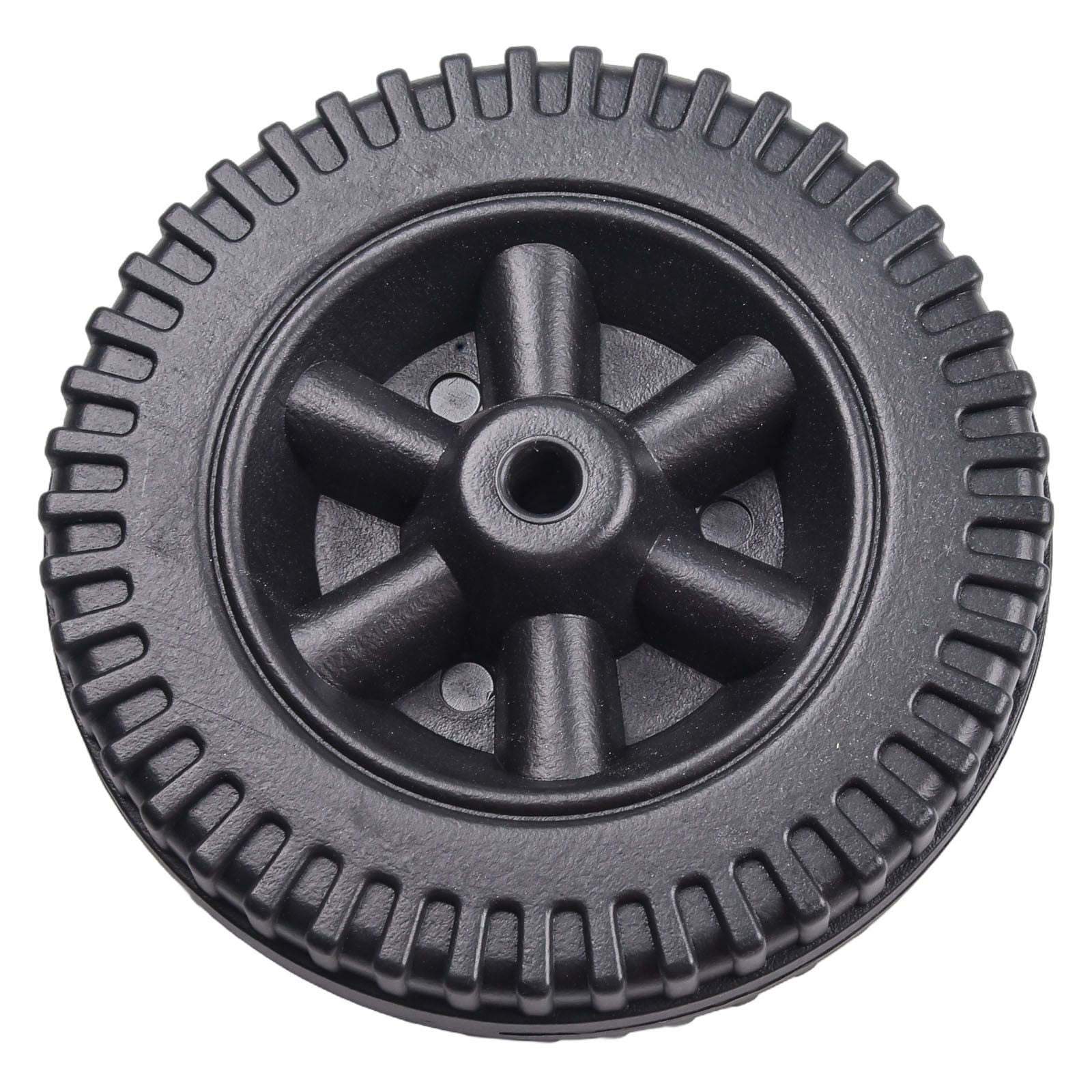 2Pcs/Set Grill Wheels Replacement Parts 170/177mm 7 Inch BBQ Grill Wheel Barbecue Grills Kitchen Garden Plastic Black — image 2