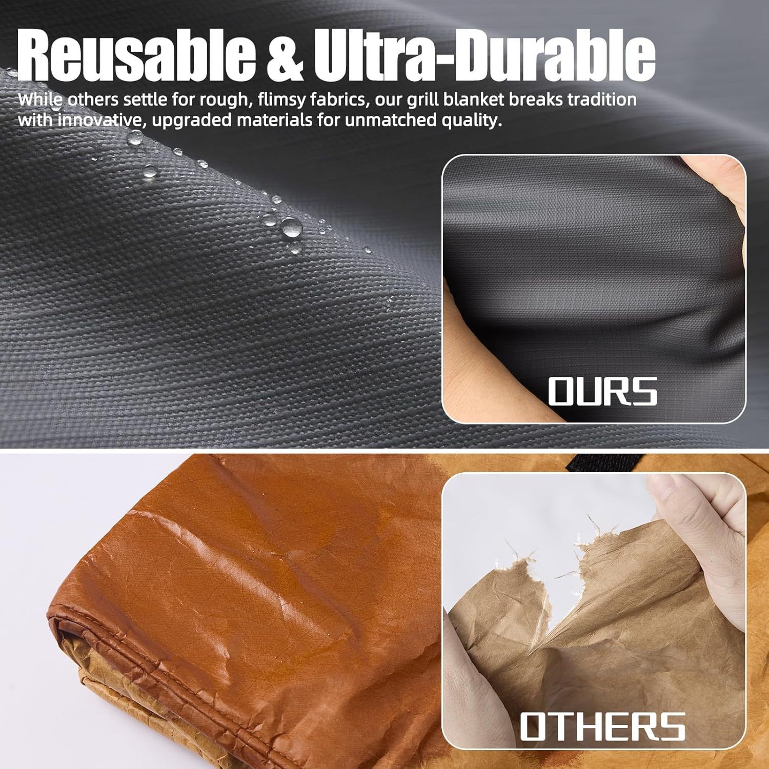 BBQ Blanket for Resting Meat, Leak-Proof Insulated Meat Resting Bag, 270° Top Opening for Large Briskets, Turkey, Washable Smoker Accessories Gifts for Men or — image 4