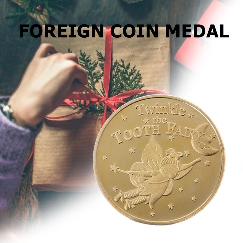 4Pcs Tooth Fairy Coin Golden Zinc Alloy Coin Reward Collection Coin Experience Coins for Lost Tooth Kids Party Decorations Supplies โ image 6