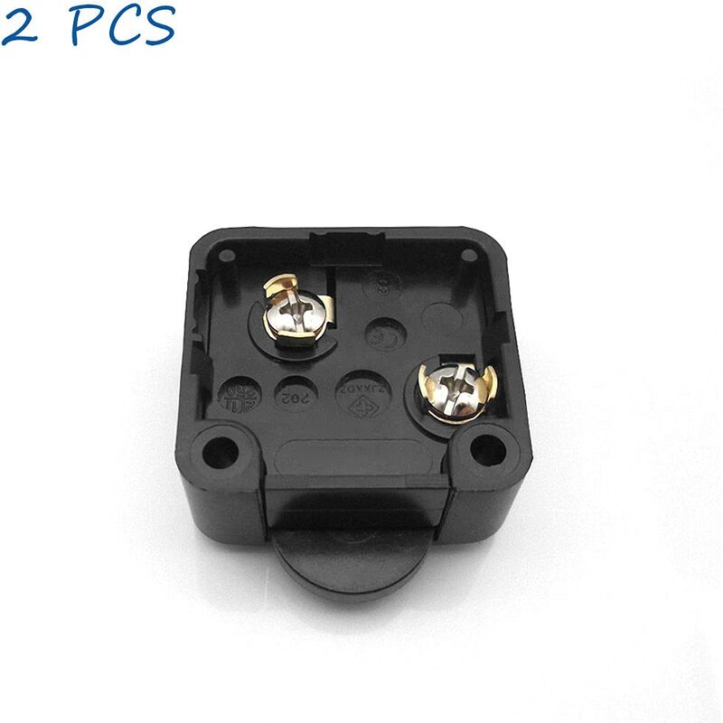 2 pcs Cabinet Door Switches Automatic Switch 1A 250V Closet Lamp Switches (Black) — image 3