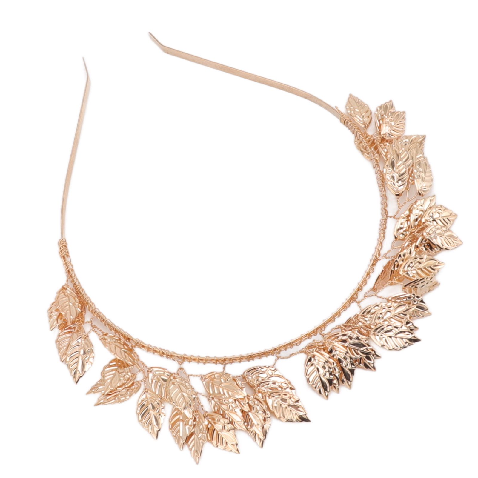 Baroque Metal Leaves Hair Hoop Hand Woven Bridal Headband Alloy Leaf Crown Hair Accessories โ image 3