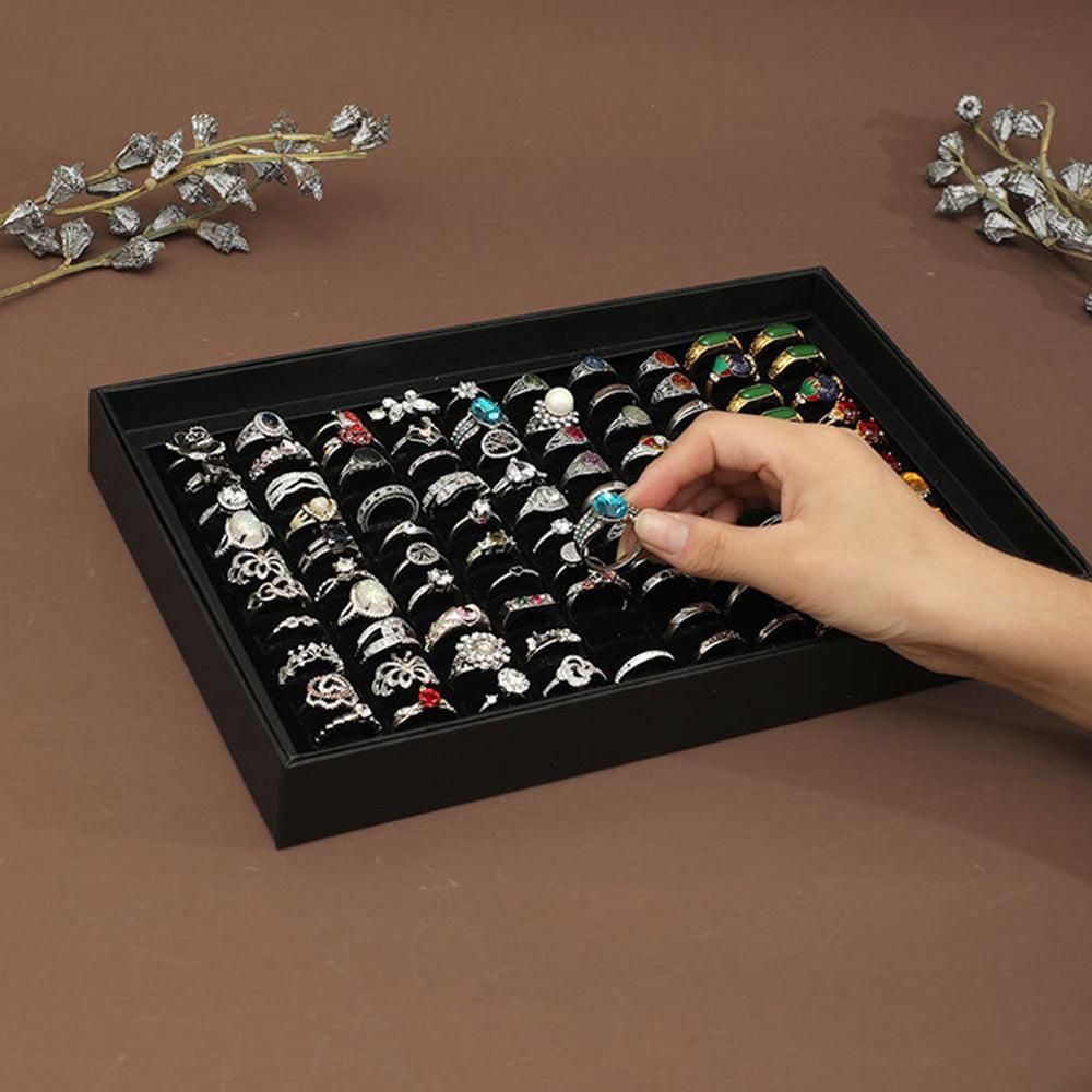 100 Slots Jewelry Ring Display Organizer Tray Case — image 2
