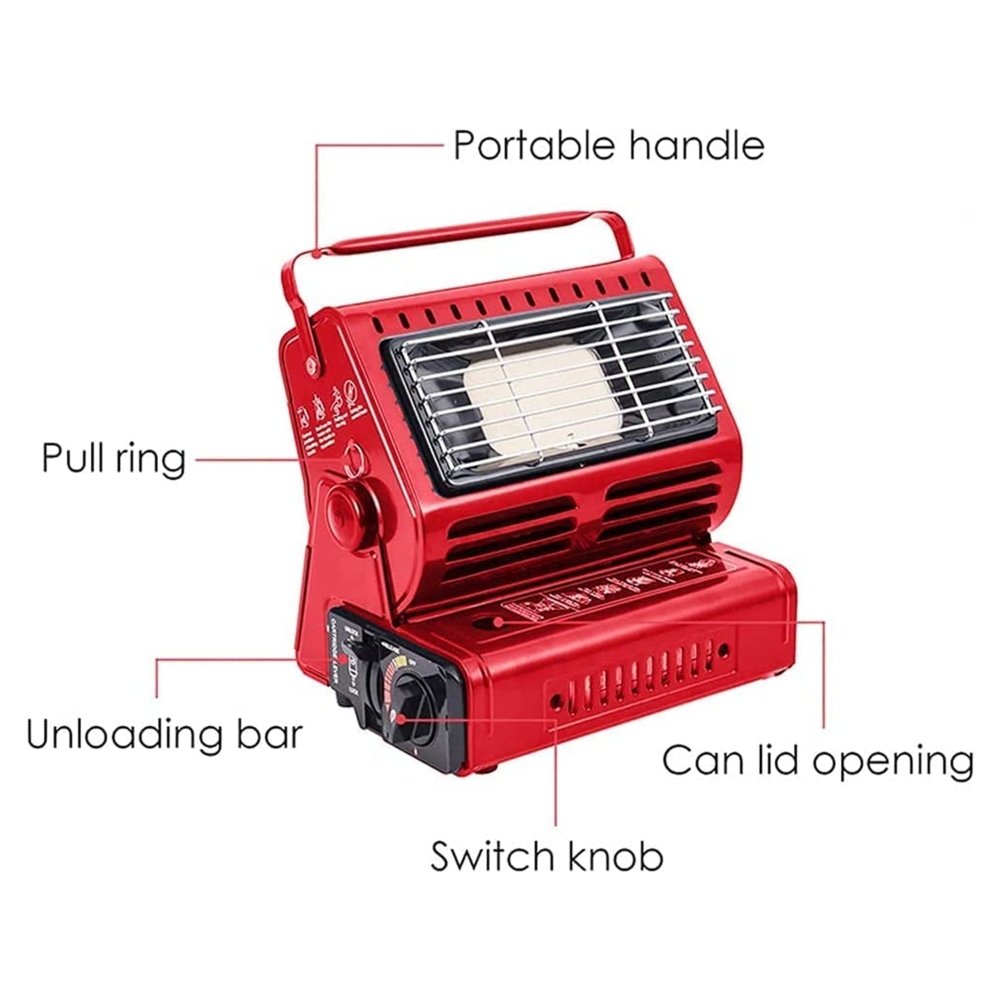 Portable Butane Gas Heater Camping Camp Tent Outdoor Hiking Camper Survival Red — image 6
