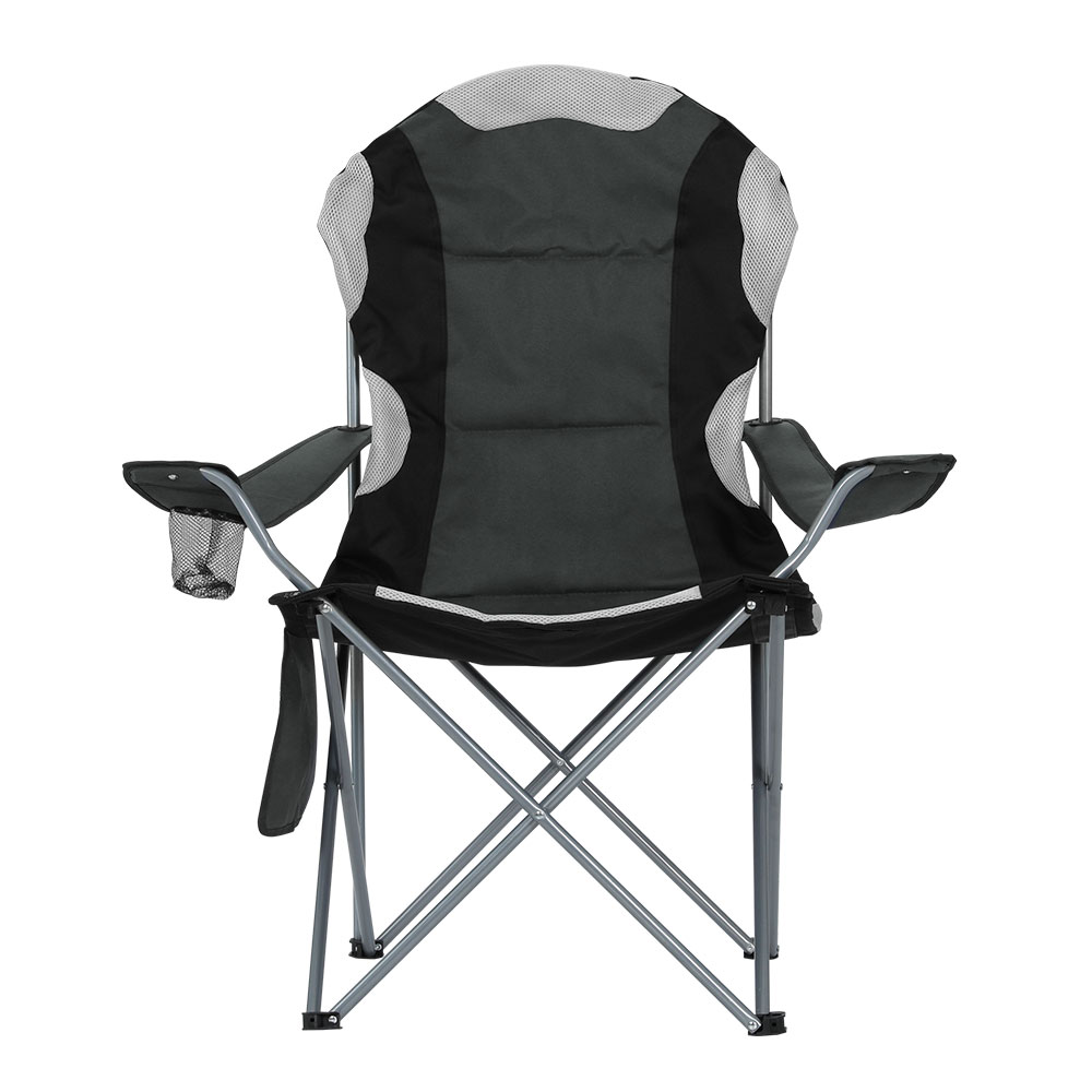 Weisshorn Camping Folding Chair Portable Outdoor Hiking Fishing Picnic Grey 2pcs โ image 3