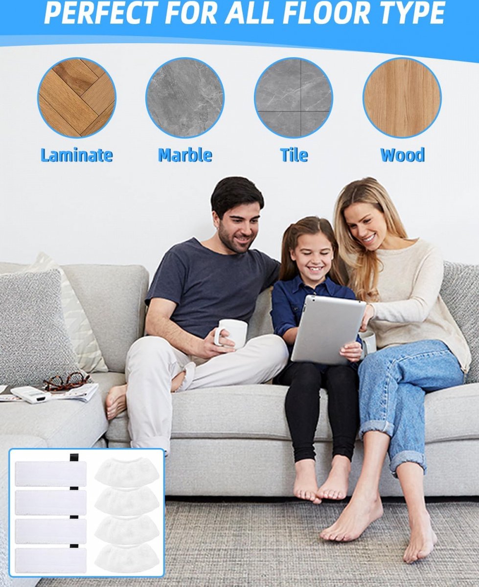 Accessory Set Suitable For Kärcher Easyfix Sc1, Sc2, Sc3, Sc4 & Sc5 - Steam Cleaner Accessories - Replacement Microfiber Cloths - Mop Pad - 8-Piece — image 4