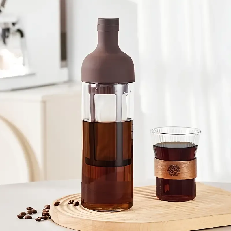 High Borosilicate Glass Cold Brew Carafe – Extreme Hot & Cold Resistant, Leak-Proof with Fine Filter for Iced Coffee & Tea, Fridge-Door Friendly, Ideal for — image 5