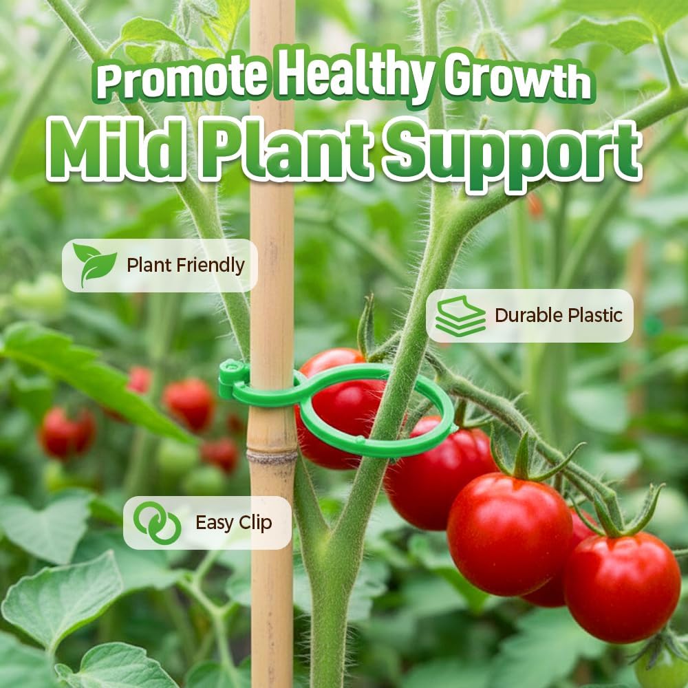 Plant Support Clips for Climbing Plants, Reable Garden Plant Support Plastic Clips for Tomatoes, Vines & Climbing Plants, Plant Fixing Clips for Vegetables — image 4
