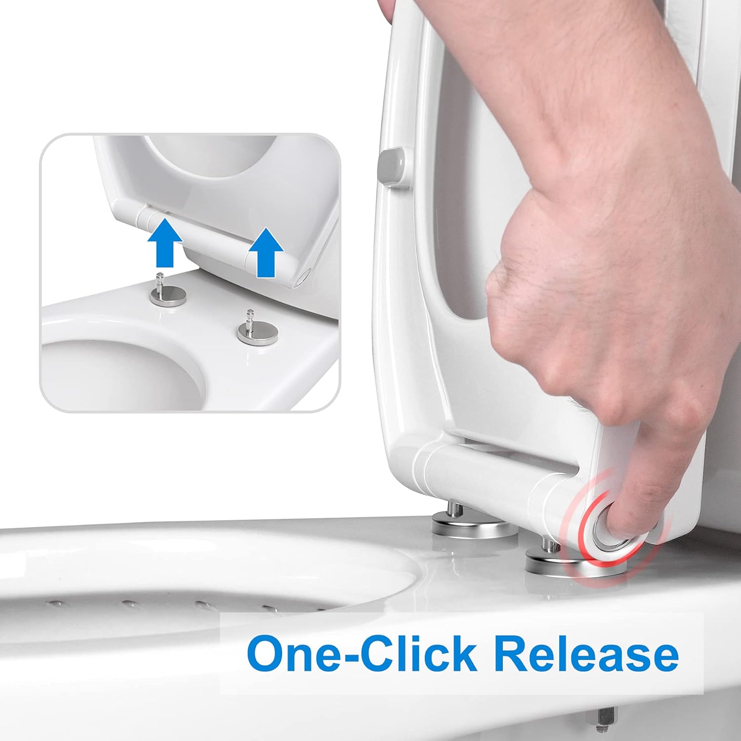 Premium Elongated Toilet Seat with Toilet Seat Bumpers โ image 2