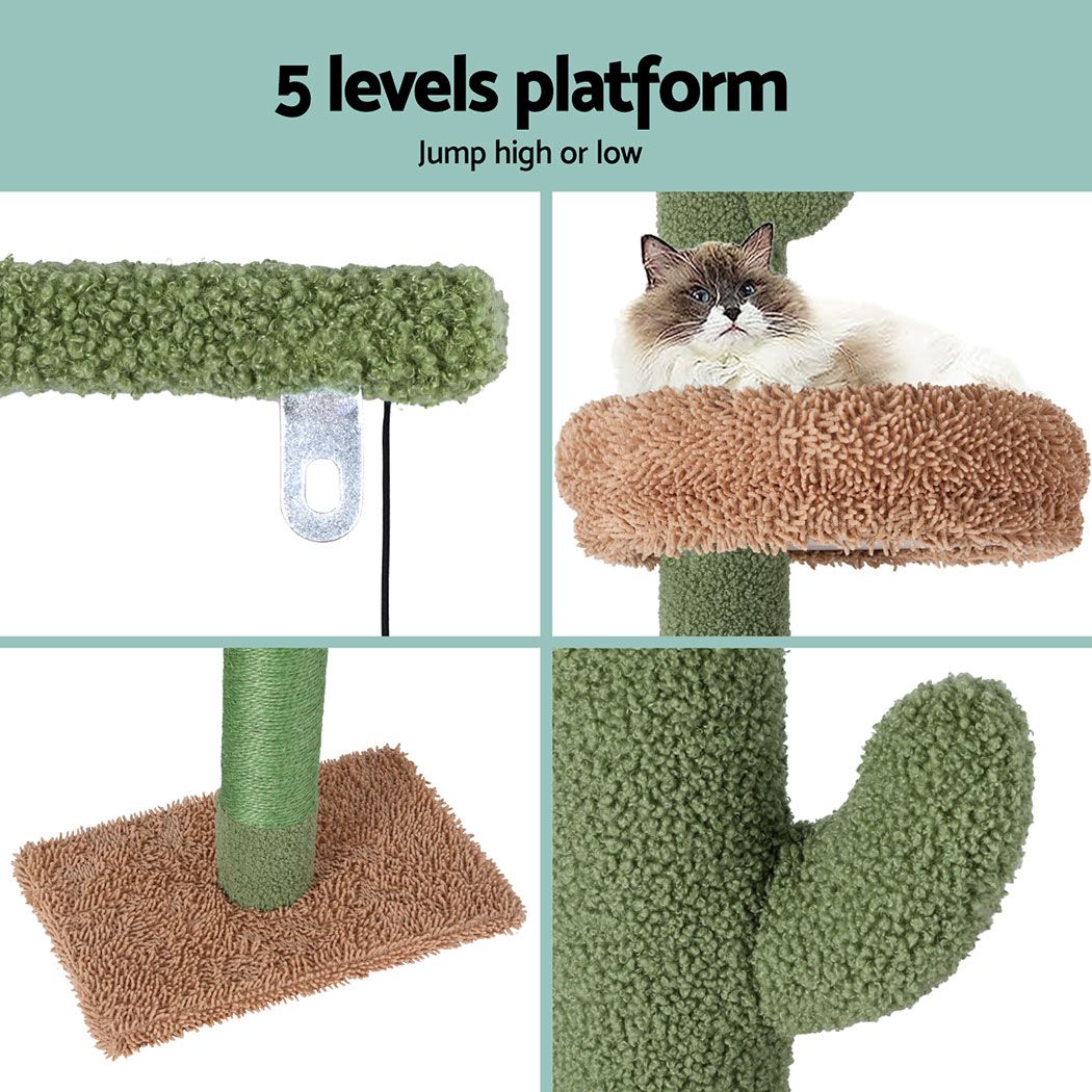 i.Pet Cat Tree Tower Scratching Post Scratcher Floor to Ceiling Cats Bed 290cm โ image 6