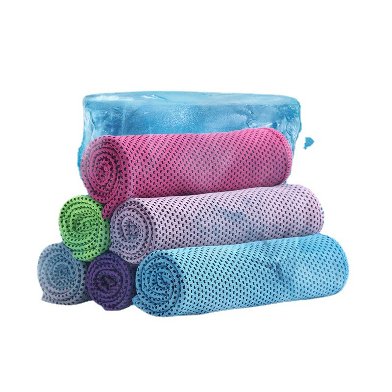 Orange 5 Pack Instant Cooling Towel Set Soft Breathable Sports Sweat Towel for Gym Yoga Running Hiking and Outdoor Activities 30x80cm โ image 6