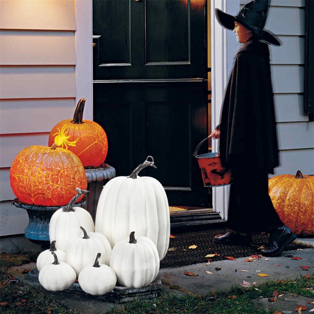 7PCS Simulation Pumpkin Model Artificial Pumpkin Decoration Home Table Decor for Thanksgiving and Halloween — image 6