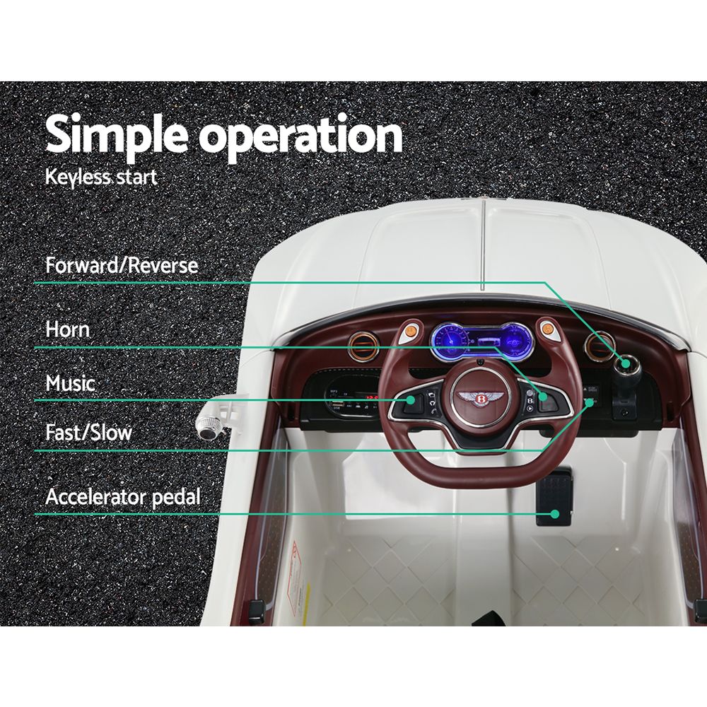 Kids Electric Ride On Car Bentley Licensed EXP12 Toy Cars Remote 12V White โ image 5