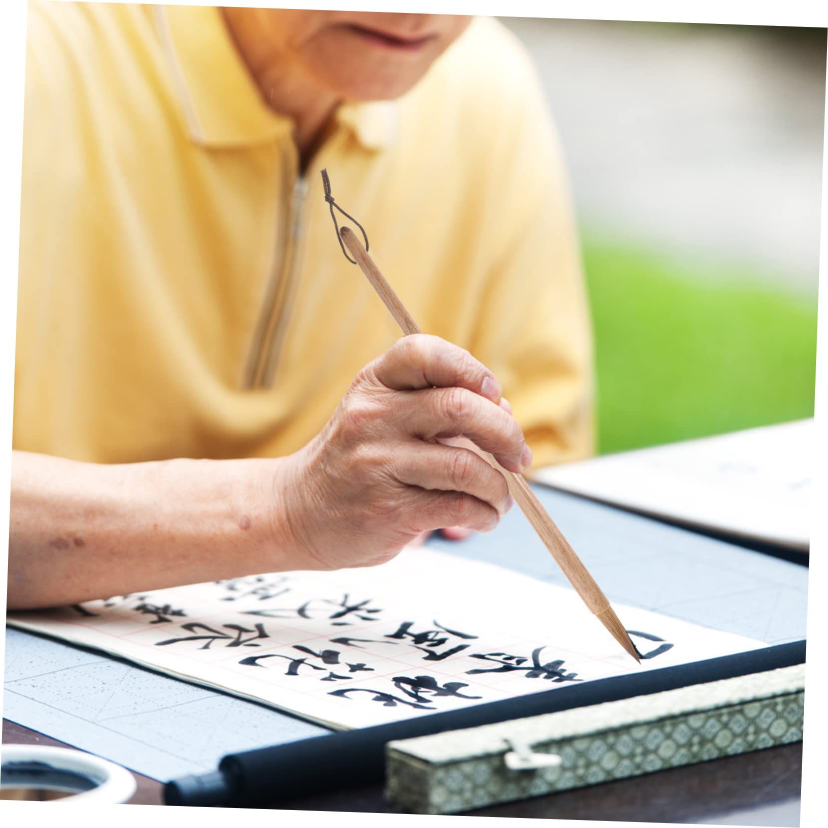 3pcs Lang Hair Brush Multipurpose Painting Brush Household Painting Brush Calligraphy Accessory Traditional Calligraphy Brush Natural โ image 3