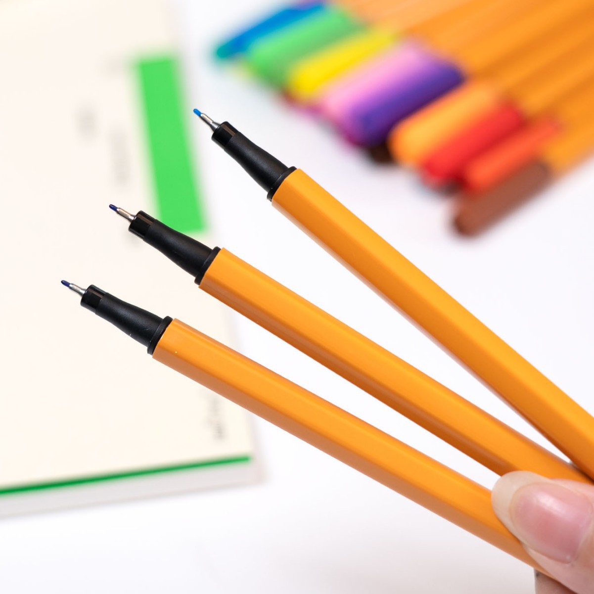 2 pcs eighteen colors Fine Line Marker Pen Set - Watercolor Needle Tip Drawing Pens for Outlining, Sketching & Coloring - Vibrant Assorted Colors — image 4