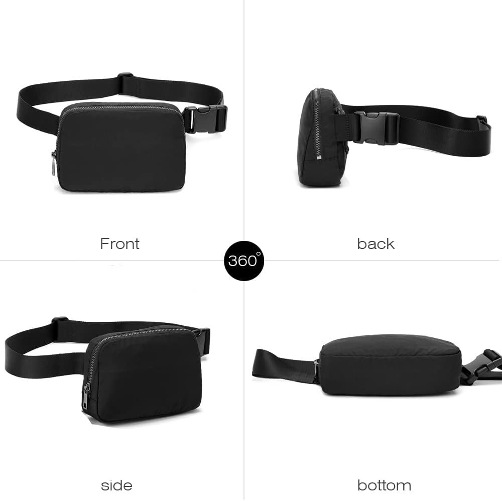Belt Bag for Women Men Unisex Mini Belt Bag with Adjustable Strap Small Pack, good helper for you to traveling,Black โ image 2