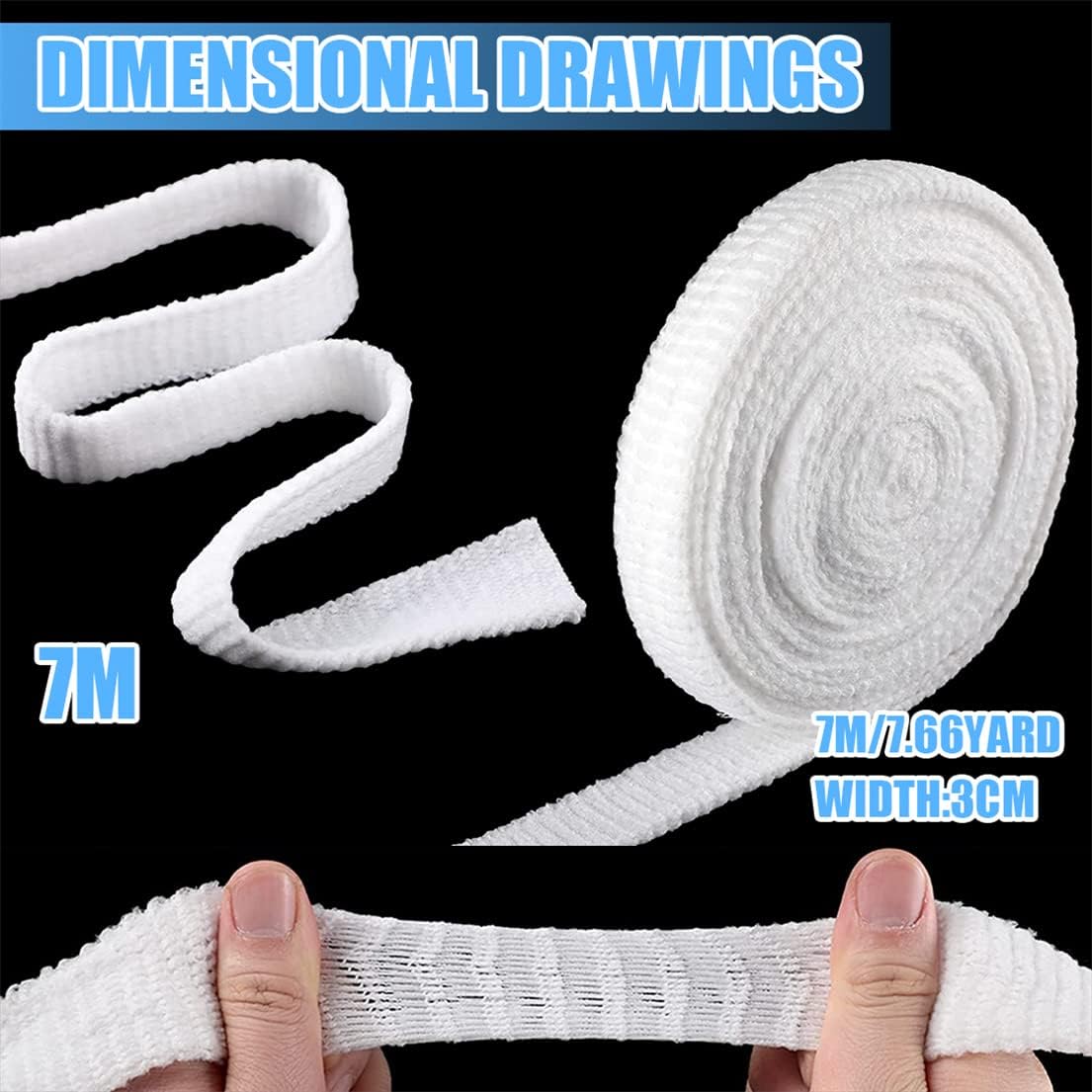 Tubular Bandage Elastic Net Bandages 7M Tubular Gauze Breathable Wound Dressing Wrap Retainer Stretch Bandage Support — image 2