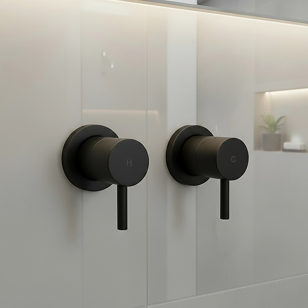Bathroom Shower Bath Hot and Cold Mixer WATERMARK Certified in Black โ image 2