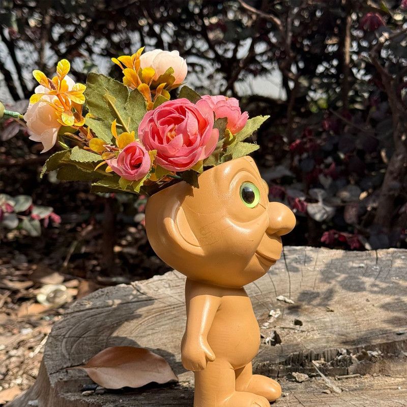 Big Eye Elf Flower Pot – Desktop Bonsai Decorative Ornament for Home Office Garden — image 5