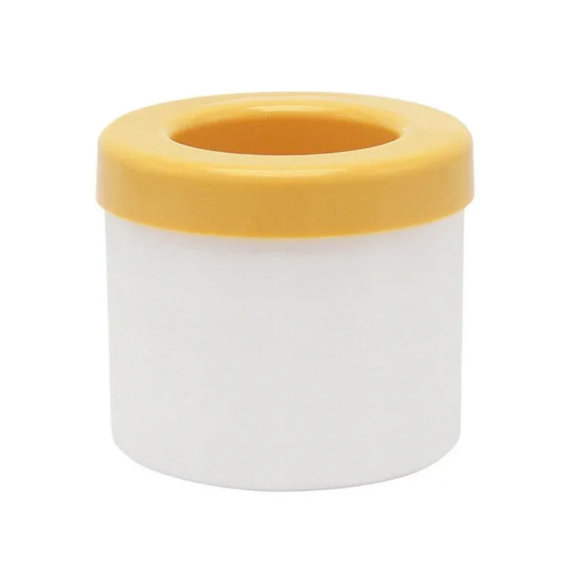 Silicone Ice Cube Tray Mould Ice Box Compartment Bucket for Easy Ice Making - Yellow